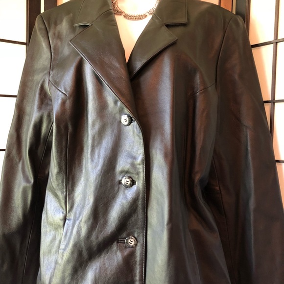 Vintage Black Wilsons Leather Jacket SZ XL - Picture 3 of 4